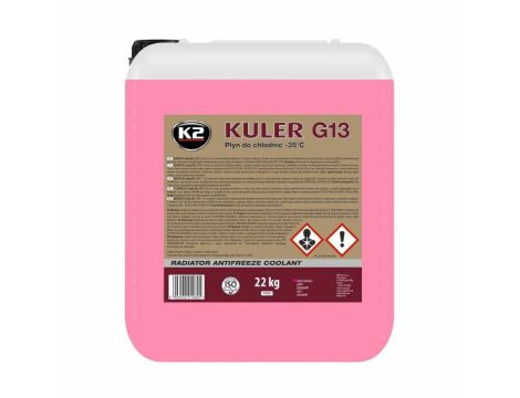 K2 RÓŻOWY PŁYN DO CHŁODNIC. KULER - 35C 22KG RÓŻOWY