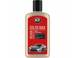 K2 WOSK KOLORYZUJĄCY NABŁYSZCZA I CHRONI COLOR MAX 250 CZEROWONY 250ML