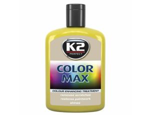 K2 WOSK KOLORYZUJĄCY, NABŁYSZCZA I CHRONI. COLOR MAX 200 ŻÓŁTY 200ML