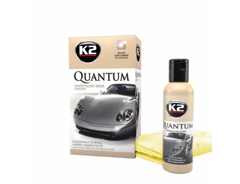 K2 WOSK OCHRONNY QUANTUM 140G + MIKROWŁÓKNO DO POLEROWANIA 40x40CM
