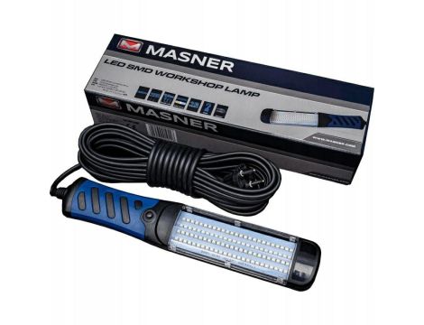 MASNER LATARKA WARSZTATOWA LED NA KABLU. LATARKA WARSZTATOWA COB 100 LED, KABEL 10M