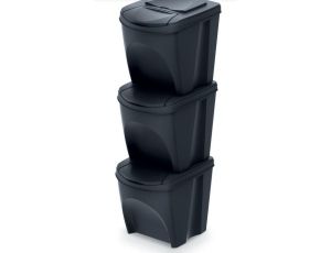 KEDEN KOSZ NA ŚMIECI SET3 - ANTRACYTOWY...
