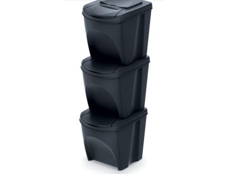 KEDEN KOSZ NA ŚMIECI SET3 - ANTRACYTOWY...