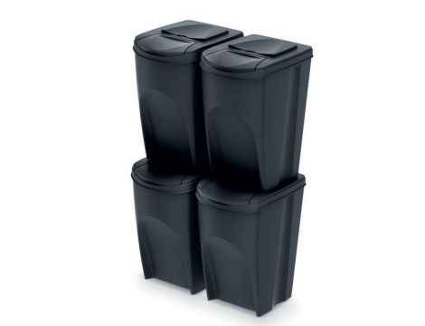 KEDEN KOSZ NA ŚMIECI SORTIBOX (SET4) - ANTRACYTOWY....