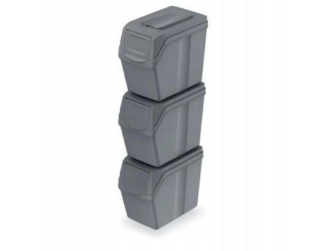 KEDEN KOSZ NA ŚMIECI SORTIBOX 20L SET 3 - SZARY KAMIENNY