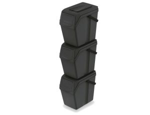 KEDEN KOSZ NA ŚMIECI SORTIBOX 25L SET 3 - CZARNY RECYKLING
