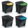 KEDEN KOSZ NA ŚMIECI SORTIBOX 25L SET 4 - CZARNY RECYKLING SZEROKI