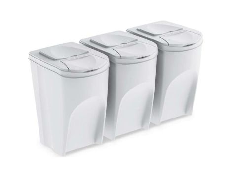 KEDEN KOSZ NA ŚMIECI SORTIBOX 35L SET 3 - POPIELATY.... ..