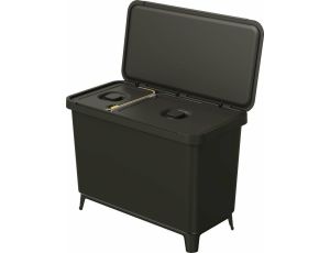 KEDEN KOSZ NA ŚMIECI SYSTEMA 23L + 10L - CZARNY RECYKLING