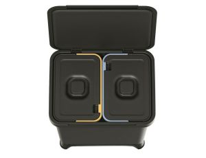 KEDEN KOSZ NA ŚMIECI SYSTEMA 2x10L - CZARNY RECYKLING