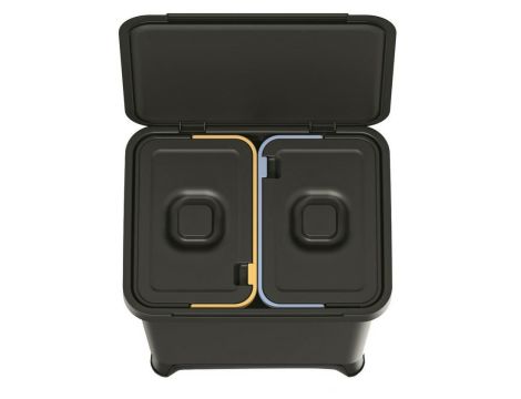 KEDEN KOSZ NA ŚMIECI SYSTEMA 2x10L - CZARNY RECYKLING