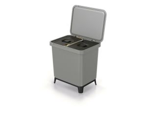 KEDEN KOSZ NA ŚMIECI SYSTEMA 2x10L - SMOOTH GRAY