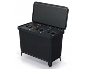 KEDEN KOSZ NA ŚMIECI SYSTEMA 3x10L - CZARNY RECYKLING