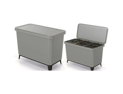 KEDEN KOSZ NA ŚMIECI SYSTEMA 3x10L - SMOOTH GRAY