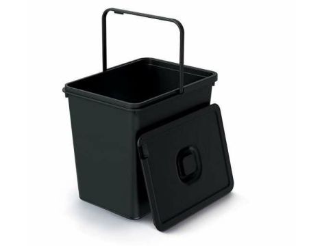 KEDEN KOSZ NA ŚMIECI SYSTEMA BASICA 23L - CZARNY RECYKLING Z POKRYWKĄ