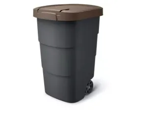 KEDEN KOSZ NA ŚMIECI WHEELER 110 L - BRĄZOWY