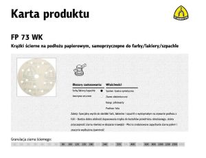 K.KRĄŻEK 150 FP73WK gr. 800 /100szt FOLIOWE DO LAKIER/SZPACHLA