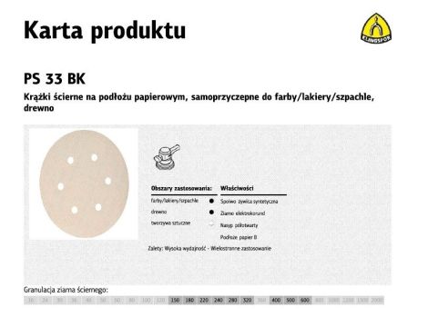 K.KRĄŻEK 150 PS33BK gr.220 OTW.GLS3/100 BOSCH,DEWALT,MILWAUKEE,HITACHI
