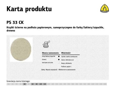 K.KRĄŻEK 225  PS33CK  gr. 80 /50szt. SZPACHLA