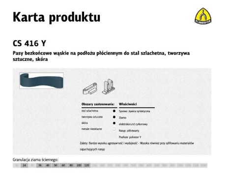 K.PAS DO CYKLINIARKI 200x750 P 80 CS416Y /10szt.