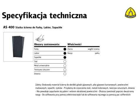 K.SIATKA ŚCIERNA AS400 gr.120 /50szt. 115mm x 280mm