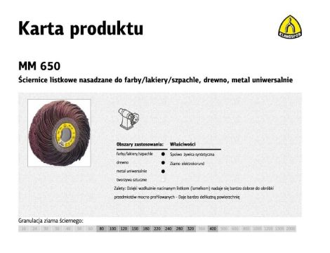 K.ŚCIERNICA LIS.NASADZANA 250x100mm P 80 .