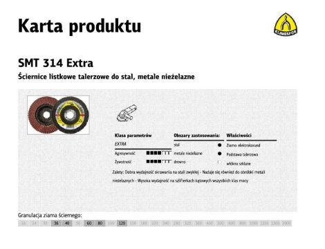 K.ŚCIERNICA LISTK.SMT314 125 P120 EXTRA WYPUKŁA.