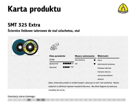 K.ŚCIERNICA LISTK.SMT325 125 P 80 Extra WYPUKŁA.