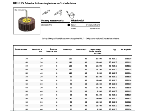 K.ŚCIERNICA LT.30*10*6    P60    KM615...