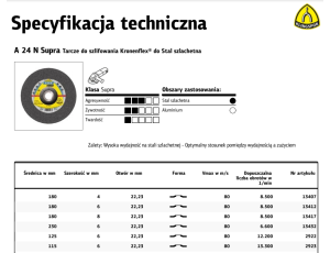 K.TARCZA SZLIF.180mm x 6,0mm x 22,2mm  A24N Supra