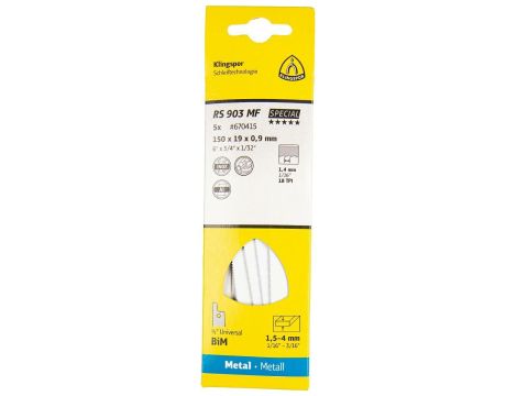 K.BRZESZCZOT DO PIŁY SZABLASTEJ 150x19x0,9mm RS 903 MF /5szt. - 2