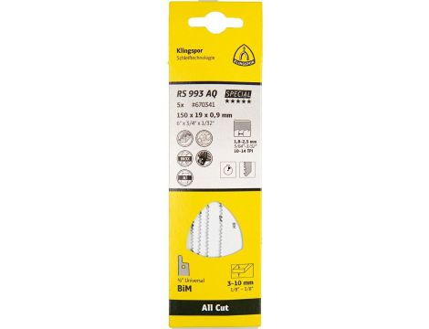 K.BRZESZCZOT DO PIŁY SZABLASTEJ 150x19x0,9mm RS 993 AQ /5szt.