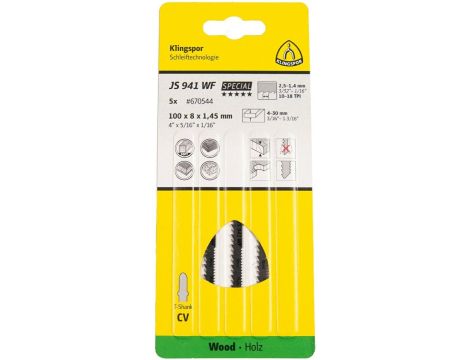 K.BRZESZCZOT DO WYRZYNARKI 100x5x1,45mm JS 941 WF /5szt.