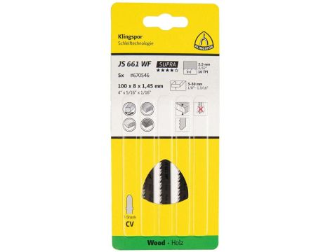 K.BRZESZCZOT DO WYRZYNARKI 100x8x1,45mm JS 661 WF /5szt. - 2