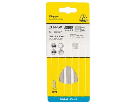 K.BRZESZCZOT DO WYRZYNARKI 100x8x1mm JS 904 MF /5szt. - 2