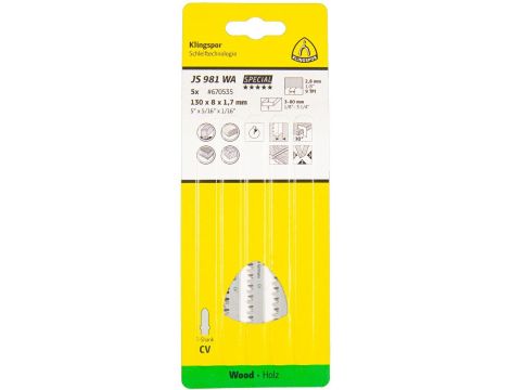 K.BRZESZCZOT DO WYRZYNARKI 130x8x1,7mm JS 981 WA /5szt. - 2