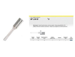 K.FREZ Z WĘG.SPIEKA.HF 100 A /3mm/482... WALEC FI=3x14mm, trzpień 3mm, TYP ZYA - image 2