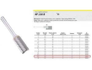 K.FREZ Z WĘG.SPIEKA.HF 100 B/12,7mm/610 WALEC FI=12,7x25mm, trzpień 6mm,TYP ZYAS - image 2