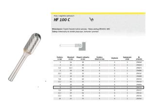 K.FREZ Z WĘG.SPIEKA.HF 100 C /8mm/713 WALEC-KULA FI=8,0x19mm,TRZ.6mm,TYP WRC - image 2