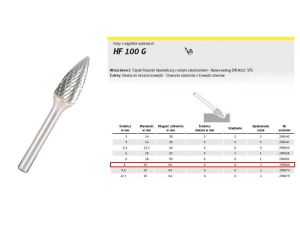 K.FREZ Z WĘG.SPIEKA.HF 100 G /8mm/066 HIPERBOLA FI=8,0x19mm,TRZ.6mm,TYP SPG