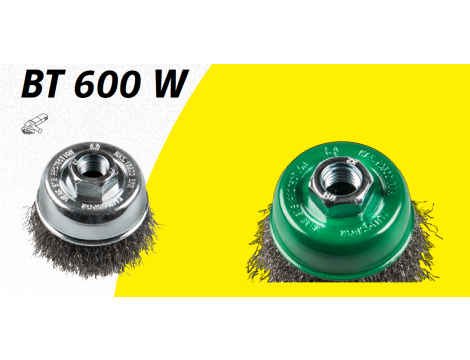 K.SZCZOTKA GARNKOWA  65mm M14 BT600W DRUT FALISTY NIERDZEWNY