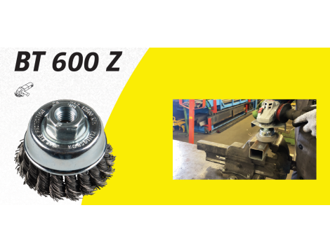 K.SZCZOTKA GARNKOWA 100mm M14 BT600Z DRUT SKRĘCANY