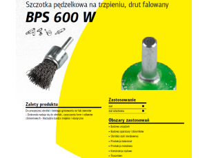 K.SZCZOTKA PĘDZELKOWA  25mm BPS600W DRUT FALISTY NIERDZEWNY