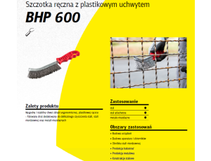 K.SZCZOTKA RĘCZNA UCHWYT PLASTIKOWY BHP600 DRUT MOSIĘŻNY