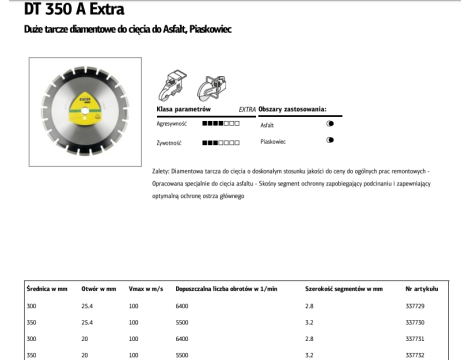 K.TARCZA DIAM.SEG.350x3,2x25,4  ASFALT DT350AB