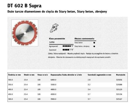 K.TARCZA DIAM.SEG.350x3,2x25,4mm  DT602B - 2