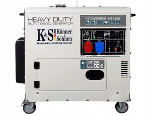 KS GENERATOR DIESEL KS  9200HDES-1/3 ATSR 7,0kW 230/400V, ROZRUCH ELEKTRYCZNY (EURO V)