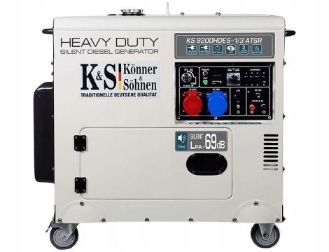 KS GENERATOR DIESEL KS  9200HDES-1/3 ATSR 7,0kW 230/400V, ROZRUCH ELEKTRYCZNY (EURO V)