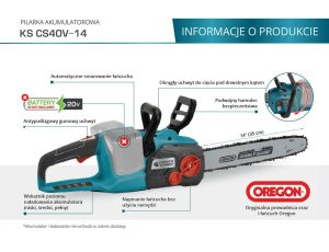 KS PIŁA ŁAŃCUCHOWA AKUMULATOROWA CS40V-14 35cm ... - image 2