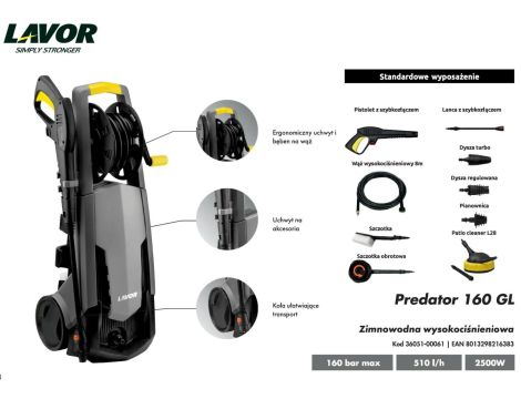 LAVOR MYJKA PREDATOR 160 GL/2500W/160BAR + PATIO - 2